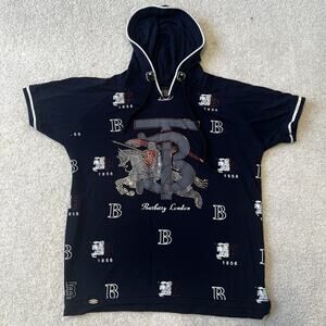 “Burberry London” TB Logo Small Hoodie Shirt Rhinestone Streetwear Designer